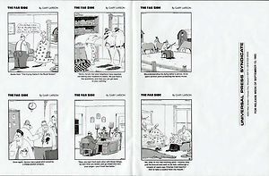 1988 Gary Larson The Far Side dog & fleas cartoon DHL Express print ad ...
