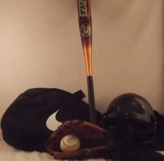 Baseball Nike Bag Wilson Glove Schutt helmet Louisville Slugger Bat