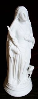 Antique Figurine Saint Germaine Cousin French Bronze Sculpture Art