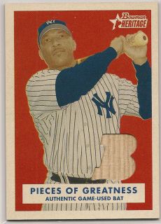 GARY SHEFFIELD, New York Yankees — 2006 Bowman Heritage Pieces of
