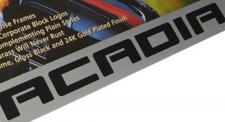 GMC Acadia Chrome Brass License Plate Frame