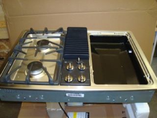 ge profile 30 inch gas downdraft cooktop pgp990senss