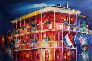 Goldy Young New Orleans French Quarter at Night 24x 36