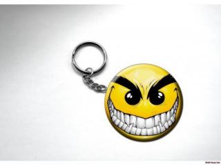 Vampire Smiley Face Evil Smile Key Chain
