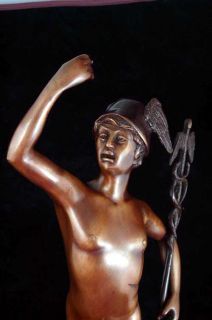 Mercury Statue 26 Hermes Real Bronze Giambologna