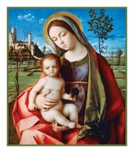  Madonna of the Fields by Giovanni Bellini Counted Cross Stitch Chart