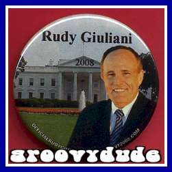 Rudy Giuliani 2008 President GOP Political Campaign Pin Button Badge
