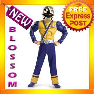  Power Rangers Samurai Gold Ranger Muscle Child Superheroes Costume
