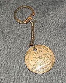 Vtg 1939 Golden Gate International Exposition Token Key Ring Treasure