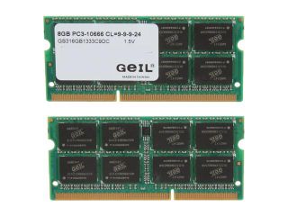GeIL 16GB (2 x 8G) 204 Pin DDR3 SO DIMM DDR3 1333 (PC3 10660) Laptop