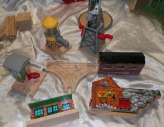 Thomas The Tank Wooden Trains Tracks Rounds House 29 Cars 167 Parts
