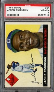 1955 Topps 50 Jackie Robinson PSA 4 Dodgers 7138