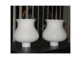 Milk Glass Hobnail Lamp Shades