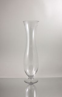 Wholesale Clear Pilsner Trumpet Glass Vase 5 Opening x 20 Height 6pc