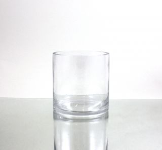 Wholesale Clear Cylinder Glass Vase 6 Opening x 6 Height (6pcs