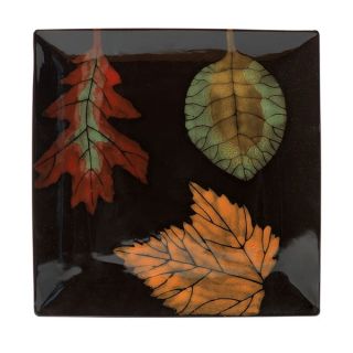 Gourmet Basics by Mikasa Square Dinner Plate Autumn Nights