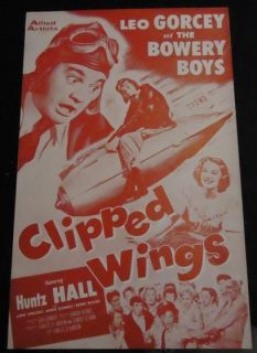 C1953 Movie Pressbook Clipped Wings Bowery Boys Gorcey