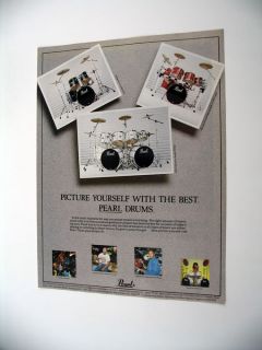 Pearl Drums MX BLX MLX Drum Sets Set 1987 Print Ad