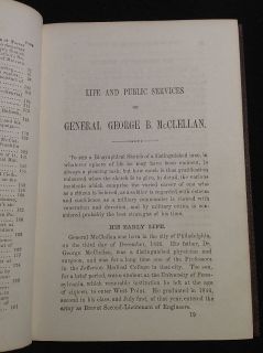 1864 General George B McClellan Civil War Biography President Campaign