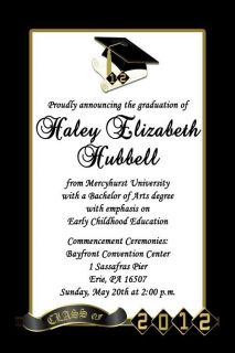 2012 Personalized Graduation Announcements Invitations
