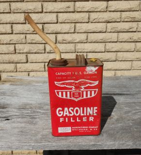 Vintage Eagle Gasoline Gas Can with Eagle Spout Display Decor Only