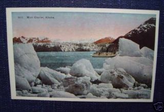 Muir Glacier Alaska 1920s Postcard Global Warming