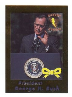 60 President George H Bush 1991 Desert Storm Gold Foil Card Lot