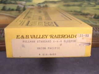 HO 1 87 E B Valley Railroad Kit Pullman Standard 6 6 4 Sleeper Union