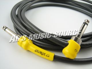 George Ls Black 225 Instrument Cable 10 ft Yell Caps
