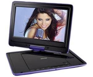 GPX 9 LCD Purple Portable DVD Player with Swivel Screen PD930PR B