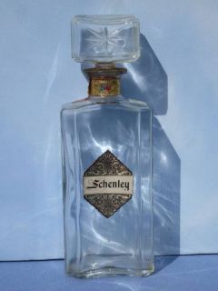 Schenley Whiskey Starlight Glass Decanter