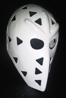 Vintage Style White Fiberglass Hockey Goalie Face Mask