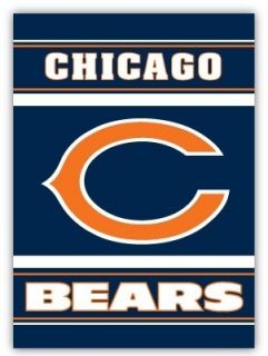 Chicago Bears NFL Banner Flag 28x40 Two Sided w Pole Sleeve