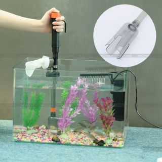  Operated Aquarium Fish Tank Water Siphon Gravel Cleaner Algae Remover