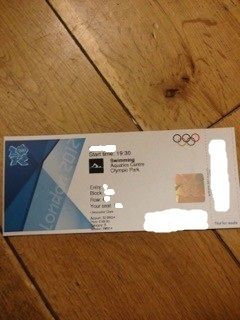 MICHAEL PHELPS SWIMMING FOR GOLD* LONDON OLYMPIC TICKET for SW004