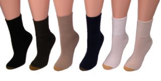 Gold Toe Womens Extended Size Pima Cotton Ankle Socks