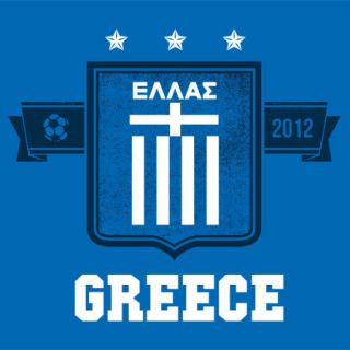 Greece Soccer T Shirt Shirt Hellas Greek Fan Football 2012 Size s M L