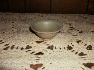 Vintage Small Green Pottery Bowl Dish