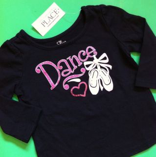 New Dance Baby Girls Graphic Shirt 6 9 Months Ballet Slippers
