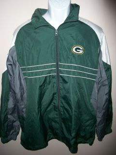 Mens Reebok Green Bay Packers NFL Football Jacket Stitched Emblem Sz L