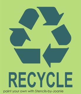 Recycle Stencil 8 Symbol Go Green Eco Living Reuse Reduce U Paint