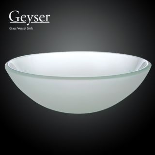Geyser Tempered Bathroom Frosted Glass Vessel Abgv 25