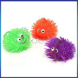  LED Puffer Ball Spiky Punch Ball Stress Reliever Toy Smile YoYo