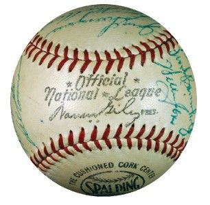 1956 Phillies Team 25 Signed Baseball