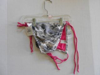  /Black Camo Pink String Bikini Top & Bottom SM Gober Sportswear New