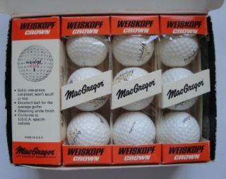 Box Vintage Weiskopf Crown MacGregor Golf Balls 4 Slvs