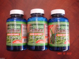 Green Coffee Bean Extract Lean w Raspberry Ketone Dr oz 180ct Fat