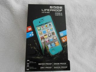 NEW LIFEPROOF TEAL Case for iPhone 4/4s Shock, Water, Dirt and Snow
