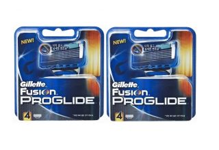 of Gillette Fusion Proglide Shaving Razor Blade 4x2 Cartridges Free