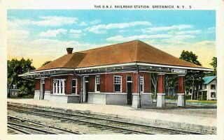 Greenwich New York 1923 Greenwich Johnsonville Railroad Depot Vintage
